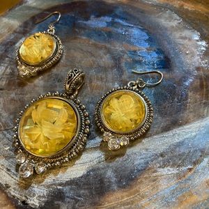 Rose of Sharon necklace set